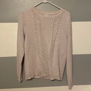 pale baby pink knit sweater